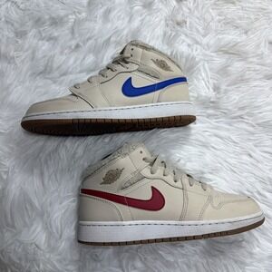 Nike Air Jordan Shoes 1 Mid Fleece Sherpa Utility DO2207-264 Size 7Y Sneakers